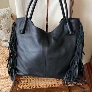 Vince Camuto RAE Black Leather shoulder bag